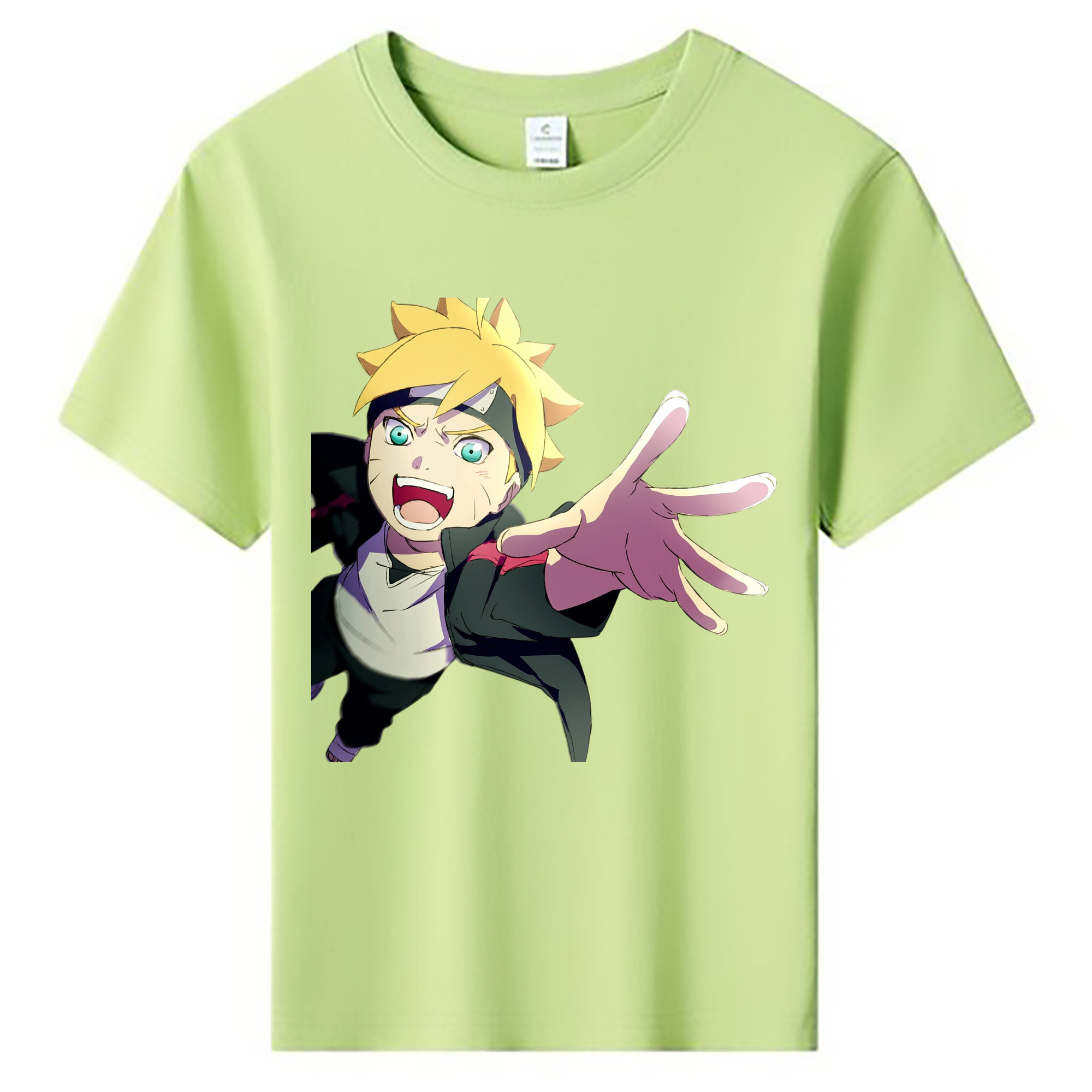 （画像用） NARUTO -ナルト- うずまき ボルト Uzumaki Boruto 綿100％キッズTシャツ（フロントプリント）
